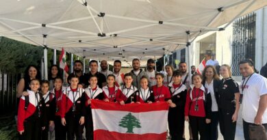 بعثة لبنان في الجمباز الفني     إلى بطولة غرب آسيا في عمان